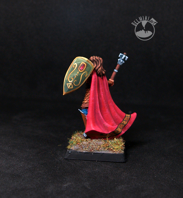 Female Cleric with Mace and Shield