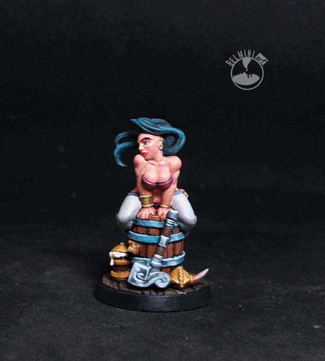 Artisan Guild Runa Female Fighter Drinking Belminiart