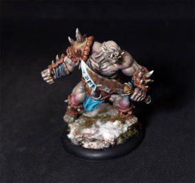 Ogre Champion.Monster.Rpg rol character or npc.Hand painted miniature.Printed