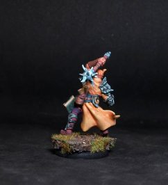 Male cleric.Rpg rol character or npc.Hand painted miniature.Printed