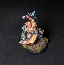 Male cleric.Rpg rol character or npc.Hand painted miniature.Printed