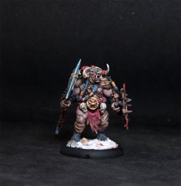 Beastman.Monster.Rpg rol character or npc.Hand painted miniature.Printed