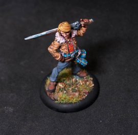 Male survivor adventurer.Rpg rol character.Hand painted miniature.Printed