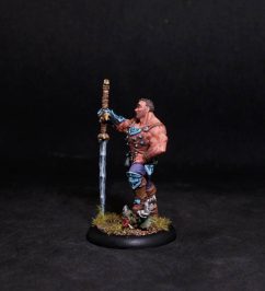 Male Demon Hunter.Rpg rol character or npc.Hand painted miniature.Printed