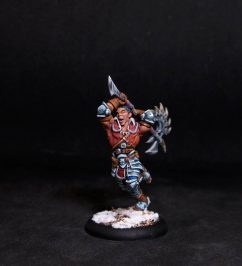 Male Barbarian.Rpg rol character or npc.Hand painted miniature.Printed
