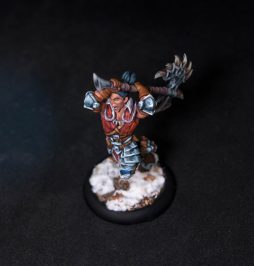 Male Barbarian.Rpg rol character or npc.Hand painted miniature.Printed
